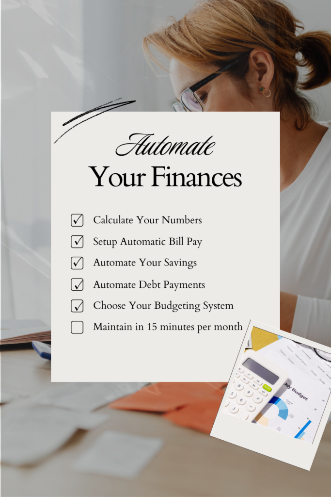 automate your finances checklist